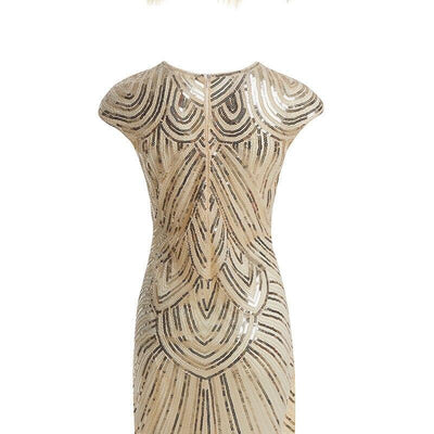 Vestido Anos 20 Bege