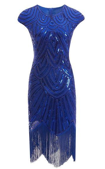 Vestido Azul Anos 20