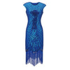 Vestido Azul Plus Size Anos 20