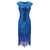 Vestido Azul Plus Size Anos 20