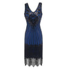 Vestido Vintage Plus Size Anos 1920 Azul