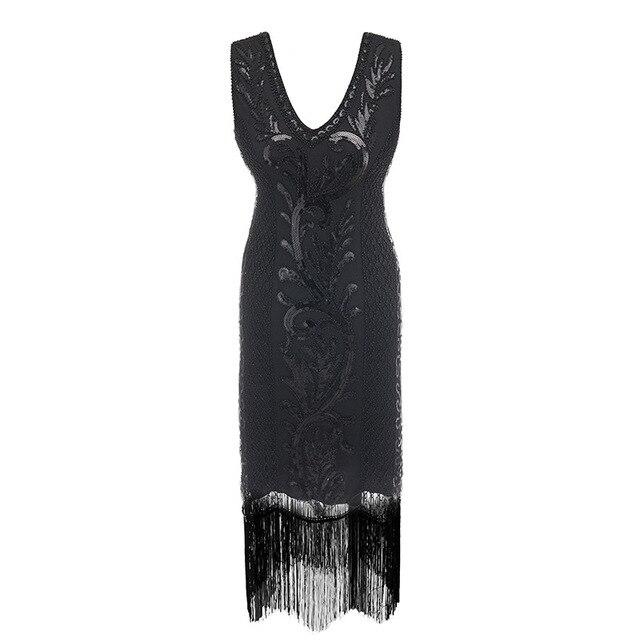 Robe Cocktail Année 20 Noire