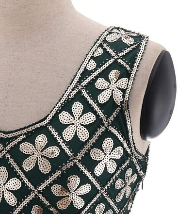 Vestido Vintage Ouro Tamanho Grande Dos Anos 1920