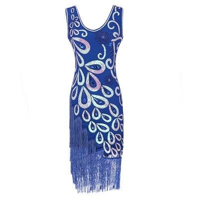 Vestido Estilo Anos 1920 Azul