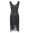 Vestido Vintage Preto Prateado Anos 20