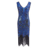 Vestido Vintage Parisiense Anos 1920 Azul