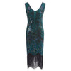 Paris 1920 Vestido Vintage Verde