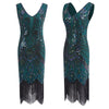 Paris 1920 Vestido Vintage Verde