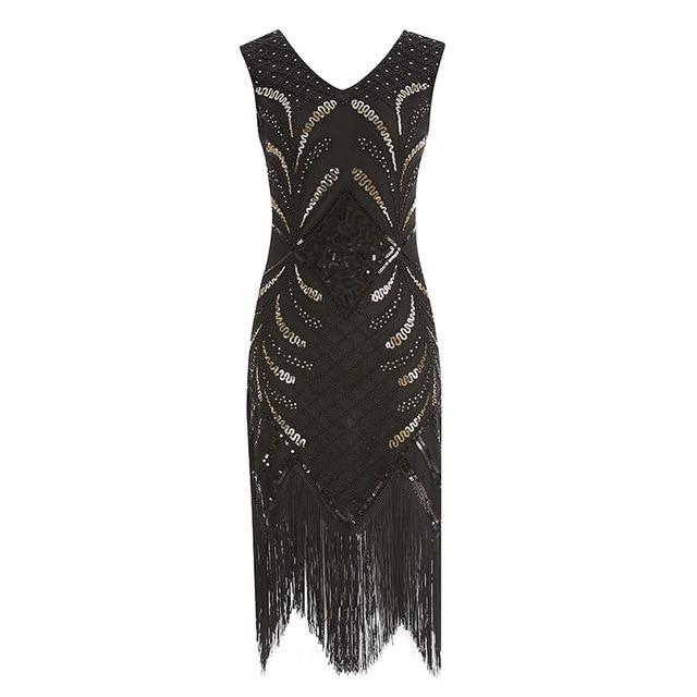 Vestido Estilo Anos 20 Preto