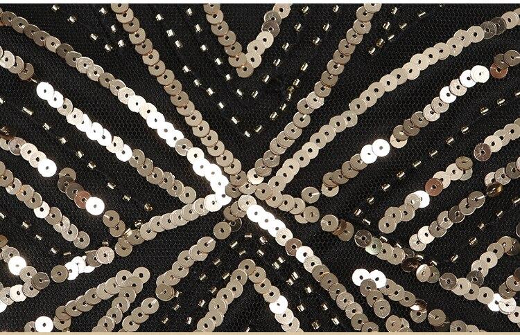 Vestido Vintage Retrô Preto Dourado Anos 1920