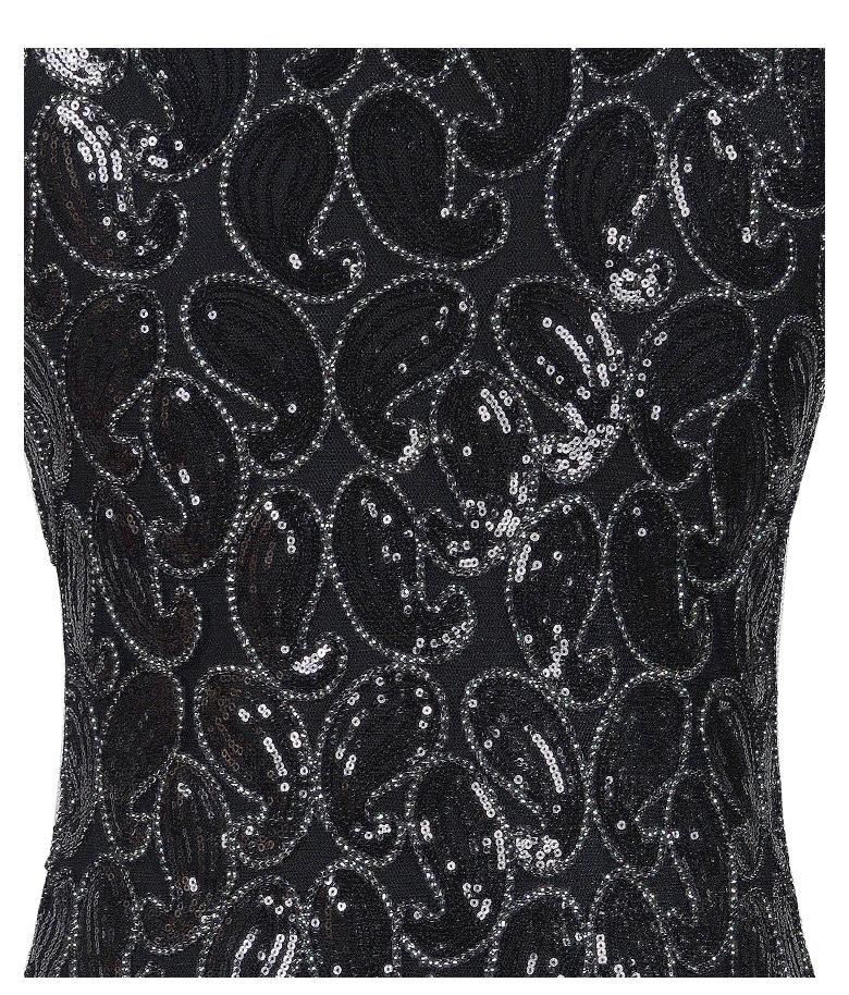 Vestido Vintage Sexy Preto Dos Anos 1920