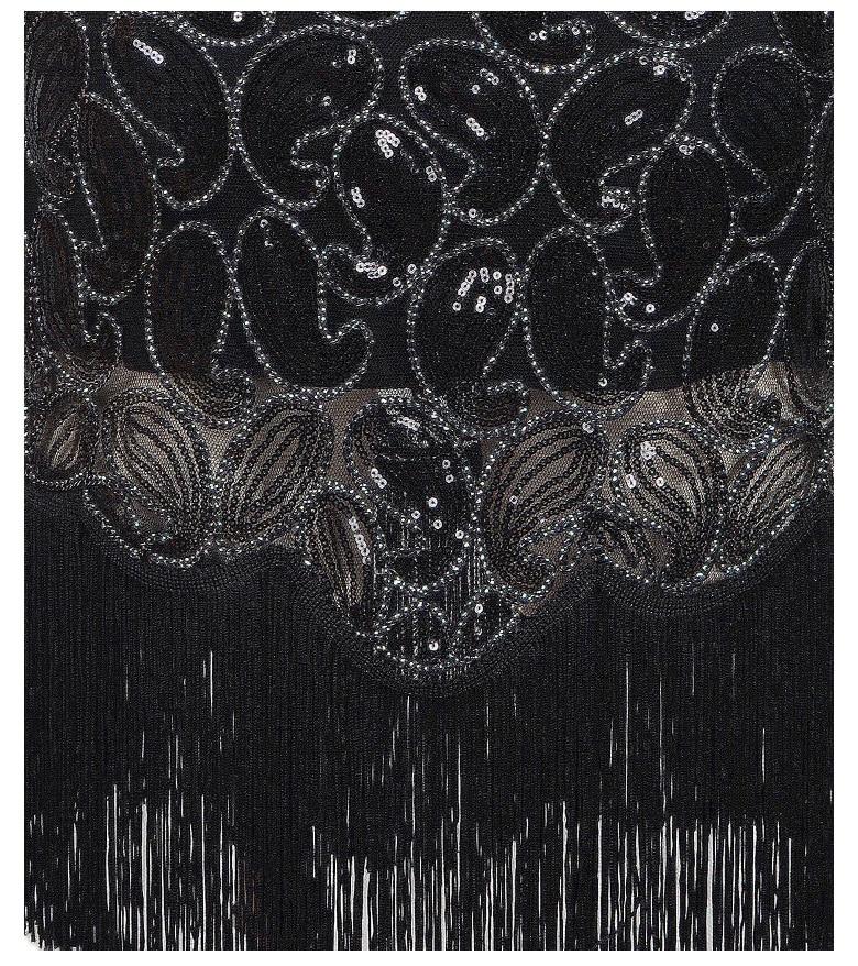 Vestido Vintage Sexy Preto Dos Anos 1920