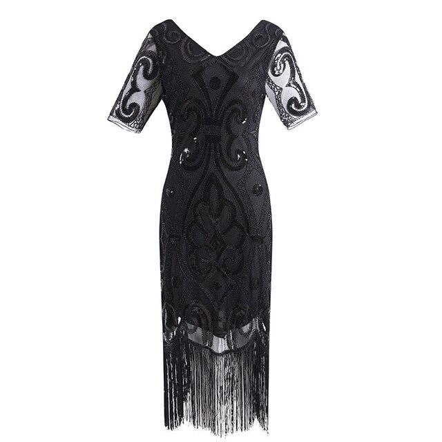 Vestido Preto De Renda Anos 20