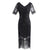 Vestido Preto De Renda Anos 20