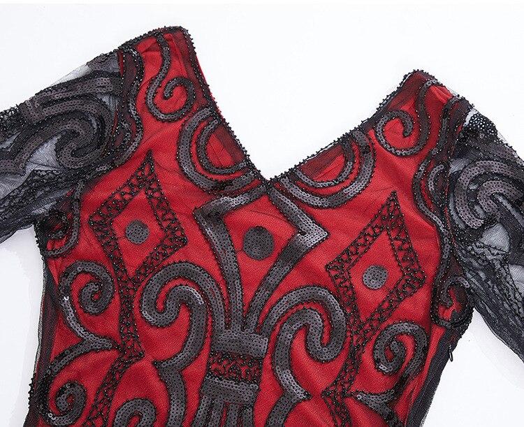 Vestido De Renda Vermelha Dos Anos 1920