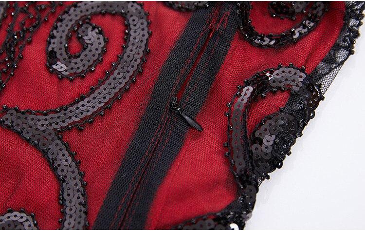 Vestido De Renda Vermelha Dos Anos 1920