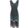Vestido Vintage Retrô Verde Dos Anos 1920