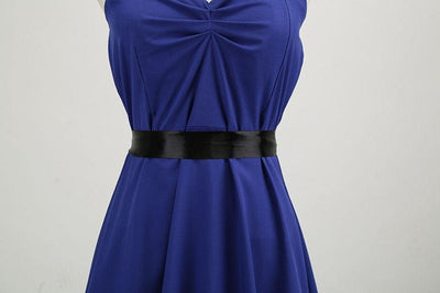 Vestido Vintage Azul Marinho