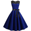 Vestido Vintage De Renda Azul