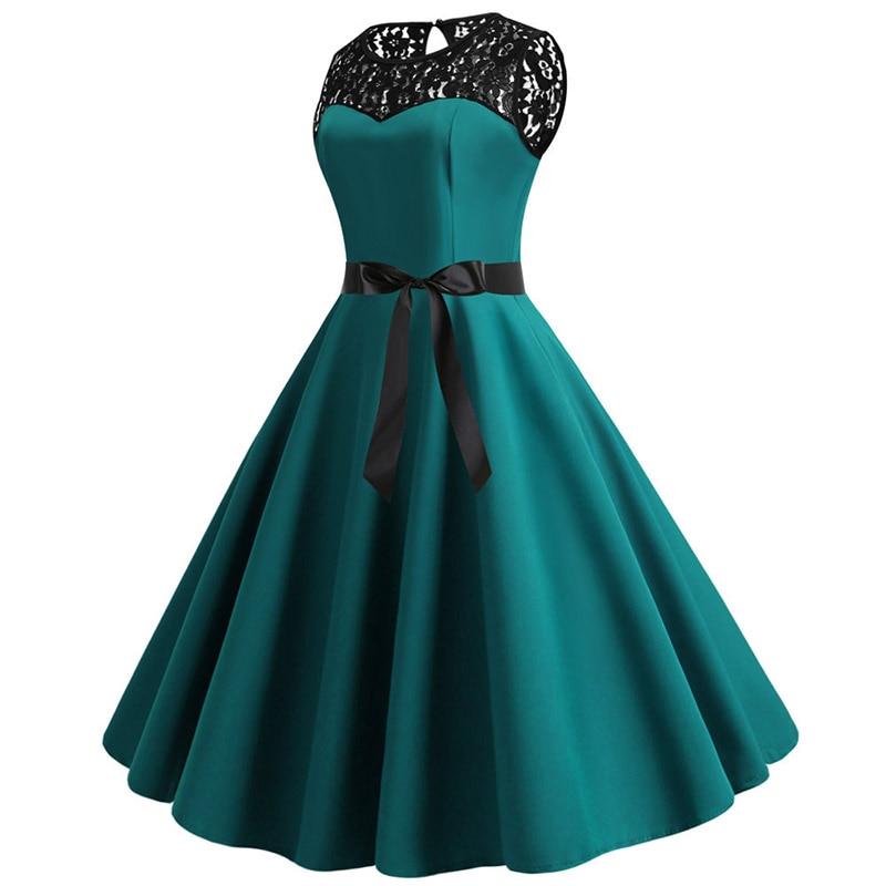 Vestido Vintage De Renda Verde