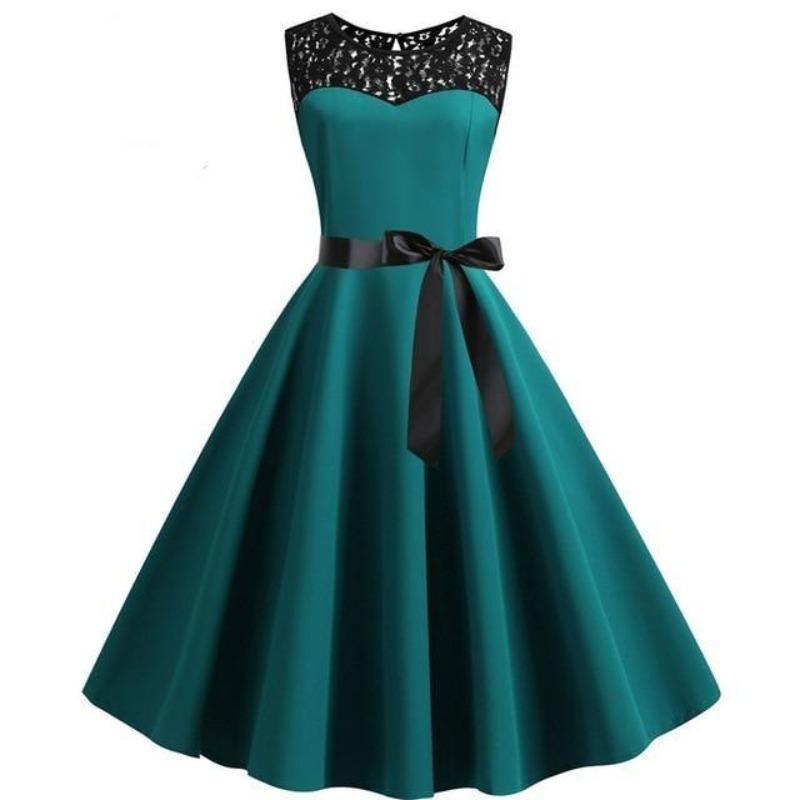 Vestido Vintage De Renda Verde