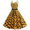 Vestido Vintage Rockabilly Amarelo De Bolinhas