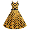 Vestido Vintage Rockabilly Amarelo De Bolinhas