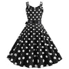 Vestido Rockabilly Vintage Com Bolinhas Pretas E Brancas