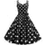 Vestido Rockabilly Vintage Com Bolinhas Pretas E Brancas