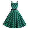 Vestido Rockabilly Vintage Ervilhas Verdes