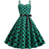 Vestido Rockabilly Vintage Ervilhas Verdes