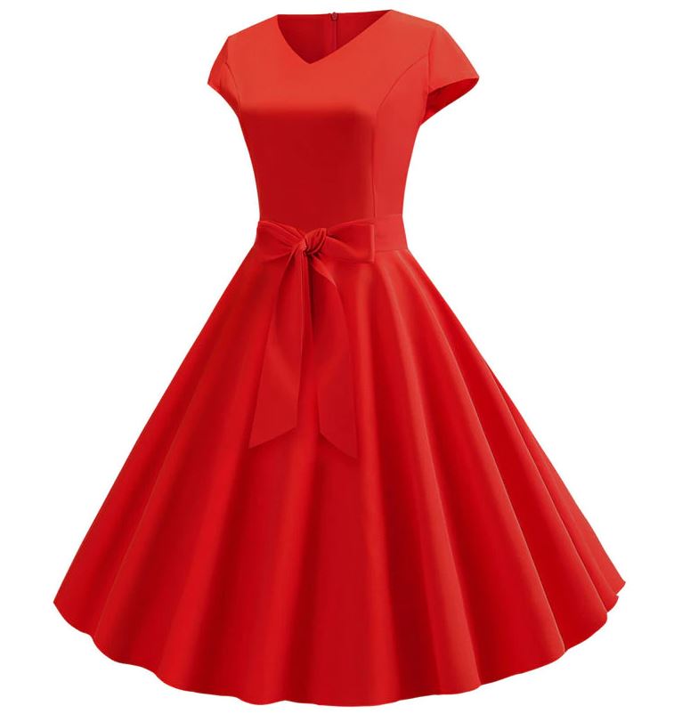 Vestido Vintage Romântico Vermelho